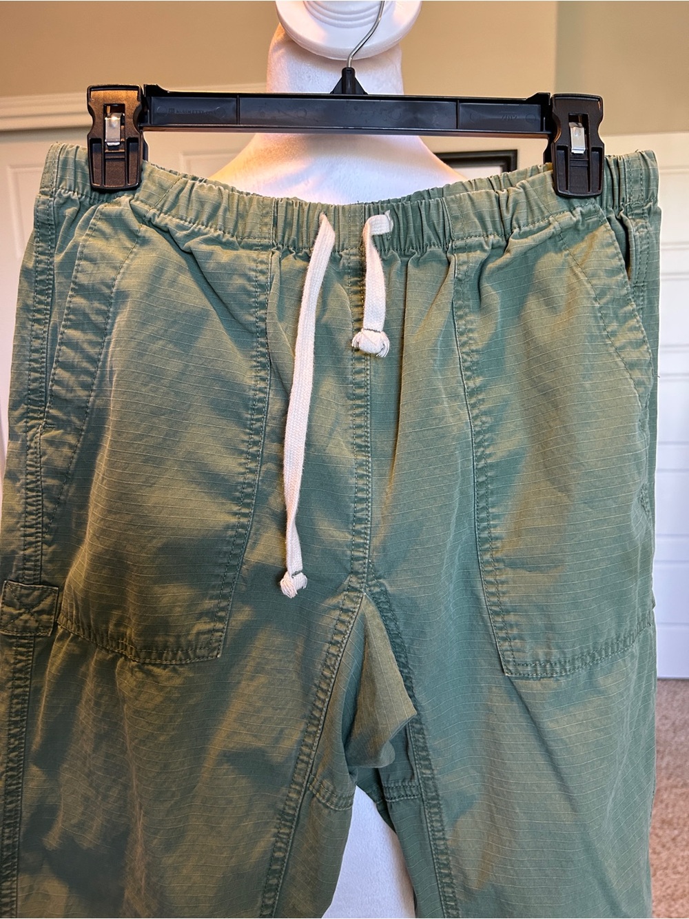 GAP x FreeCity Collab Let’s Go Free Army Green Cargo Pants Drawstring Size XS - Picture 2 of 8